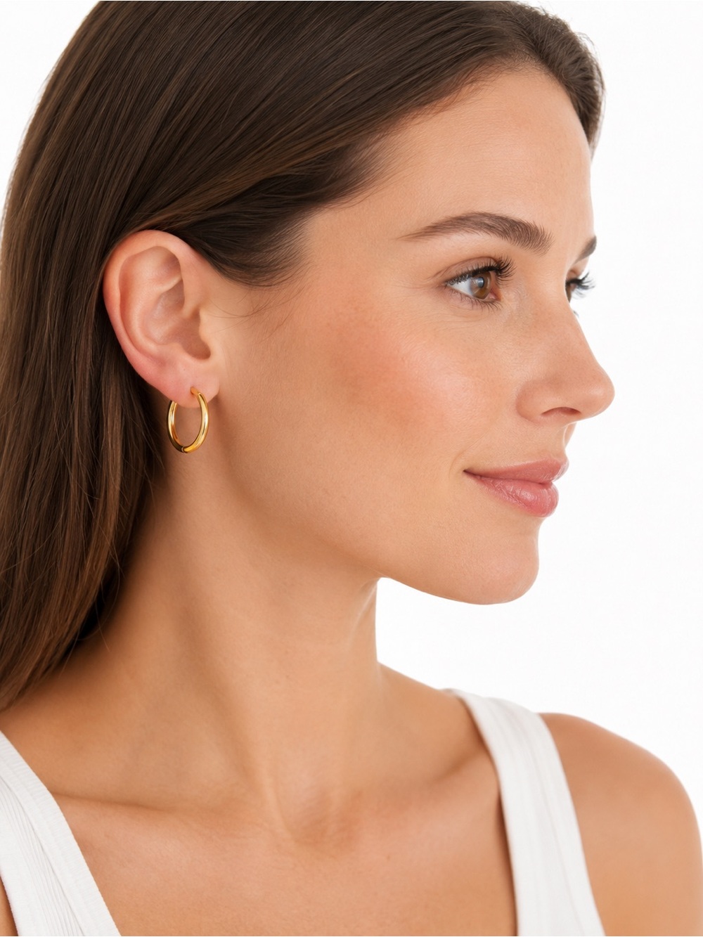 Rose Gold Filled NEW Hoop Earrings - Classic Lightweight Hoops with Box